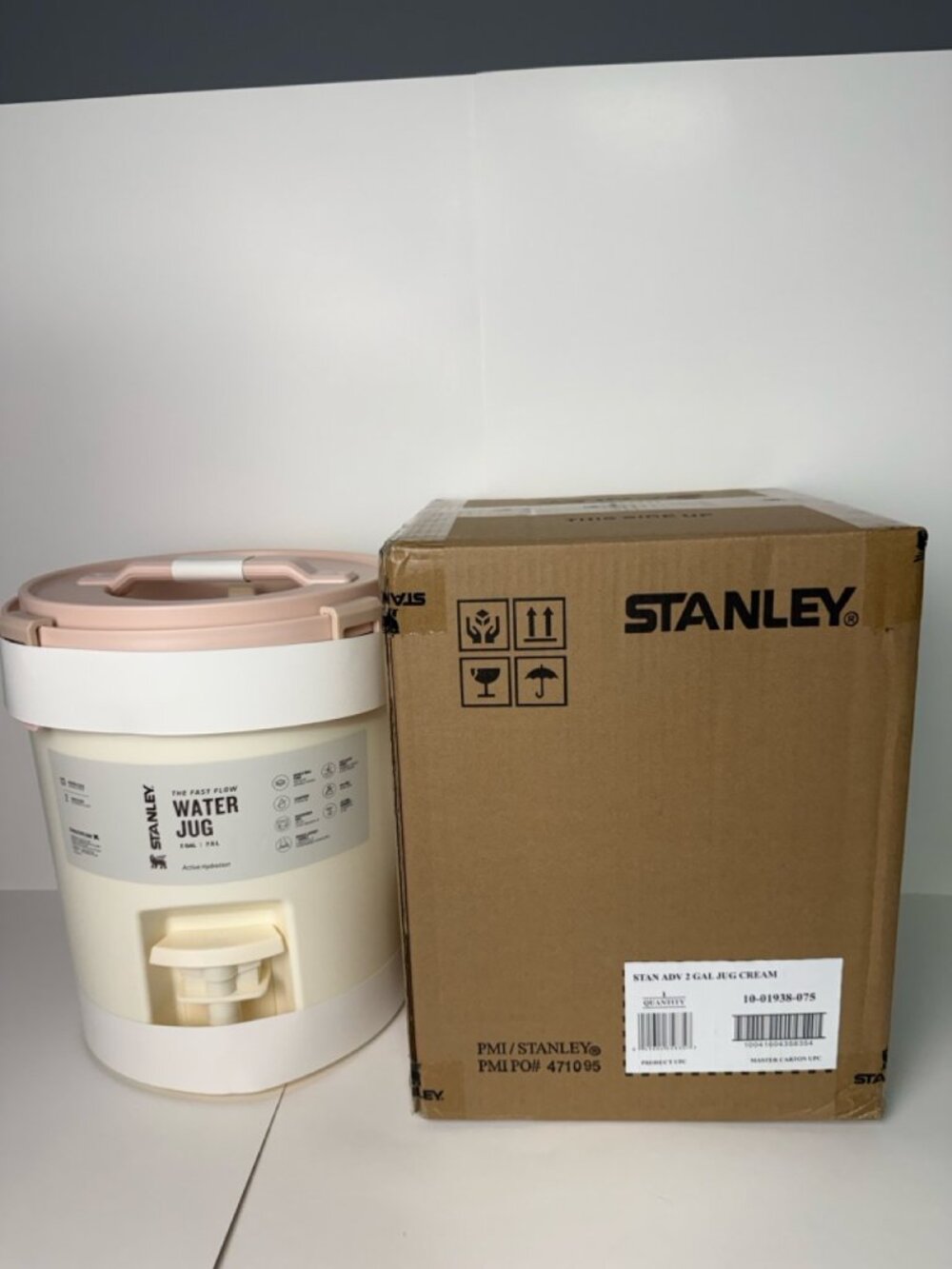 Stanley Adventure Fast Flow 2-Gallon Water Jug Cream Ice Water Dispenser - Picture 11 of 12